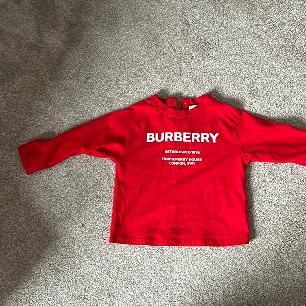 Red Burberry long sleeve